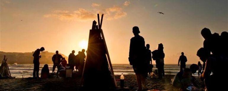 Hoguera de San Juan. A Coruña