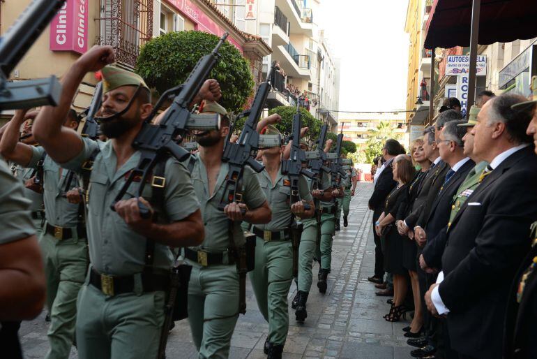 Representación de la Legión durante la Semana Santa