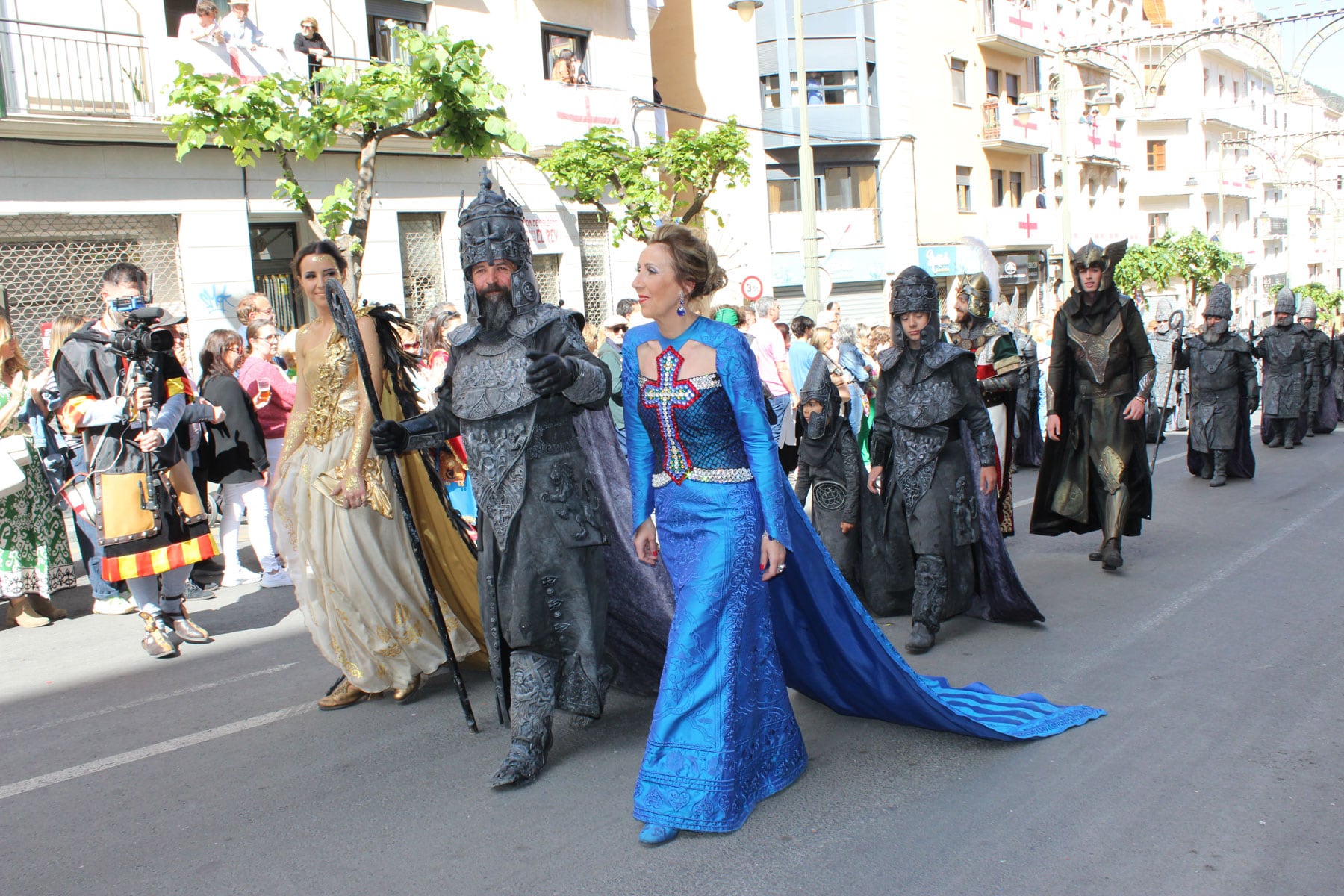 El capitán cristiano de los Cruzados, Jesús Mullor, junto a su mujer Cesi Álvarez y su hija Irene