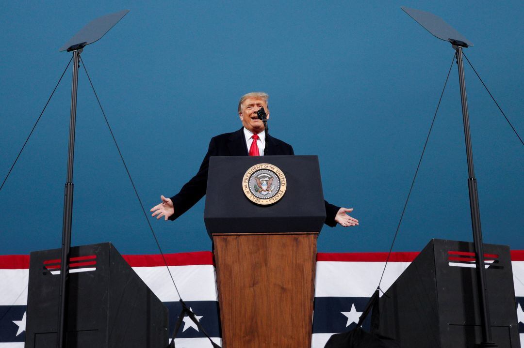 Donald Trump, durante un acto de campaña en Fayetteville, North Carolina