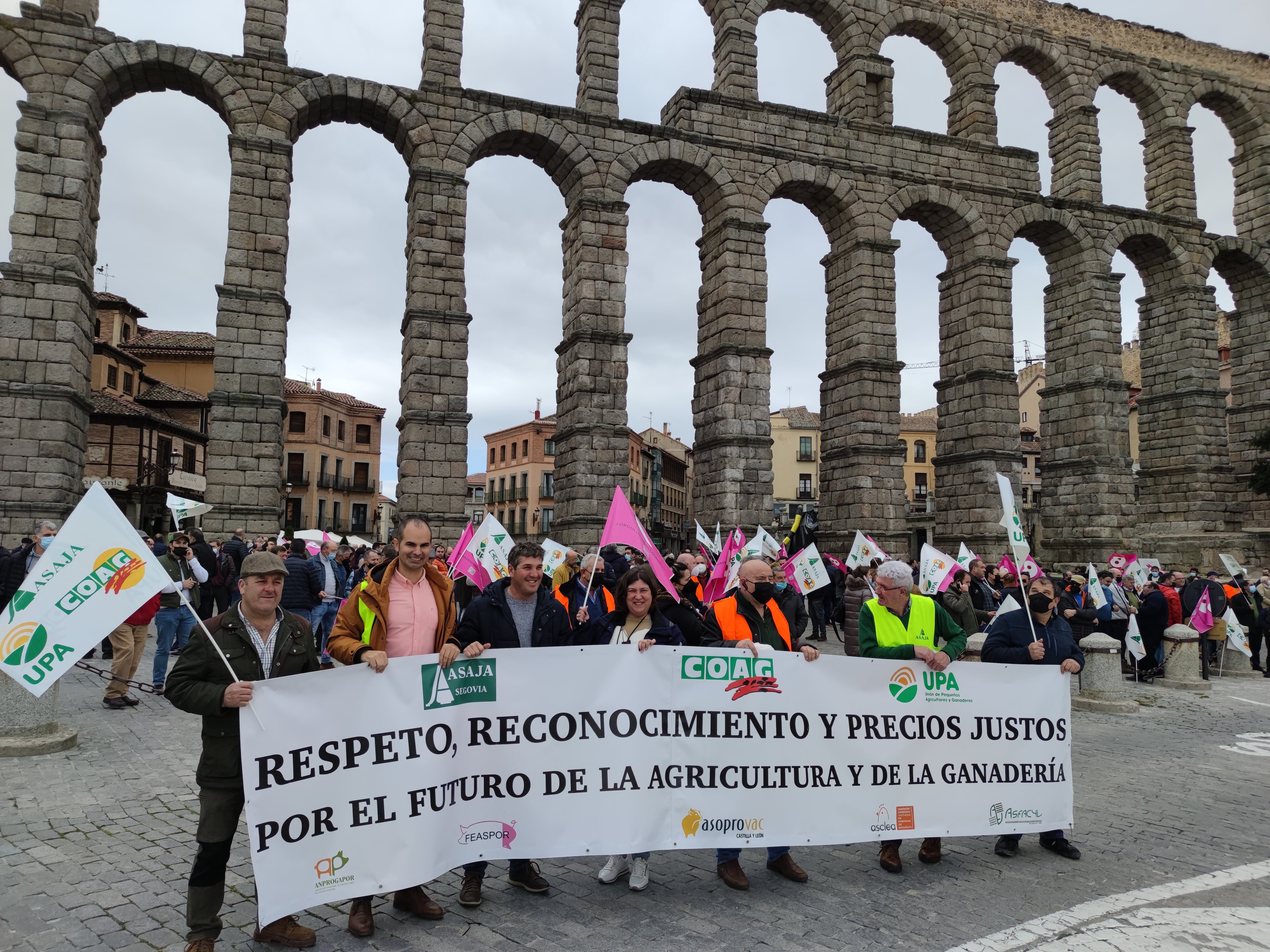 Manifestación de agricultores y ganaderos en Segovia