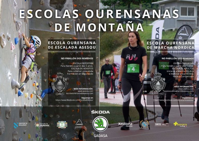 A partir del día 17 de septiembre, la Escuela Ourensana de Escalada, abre sus puertas, con un nuevo curso.