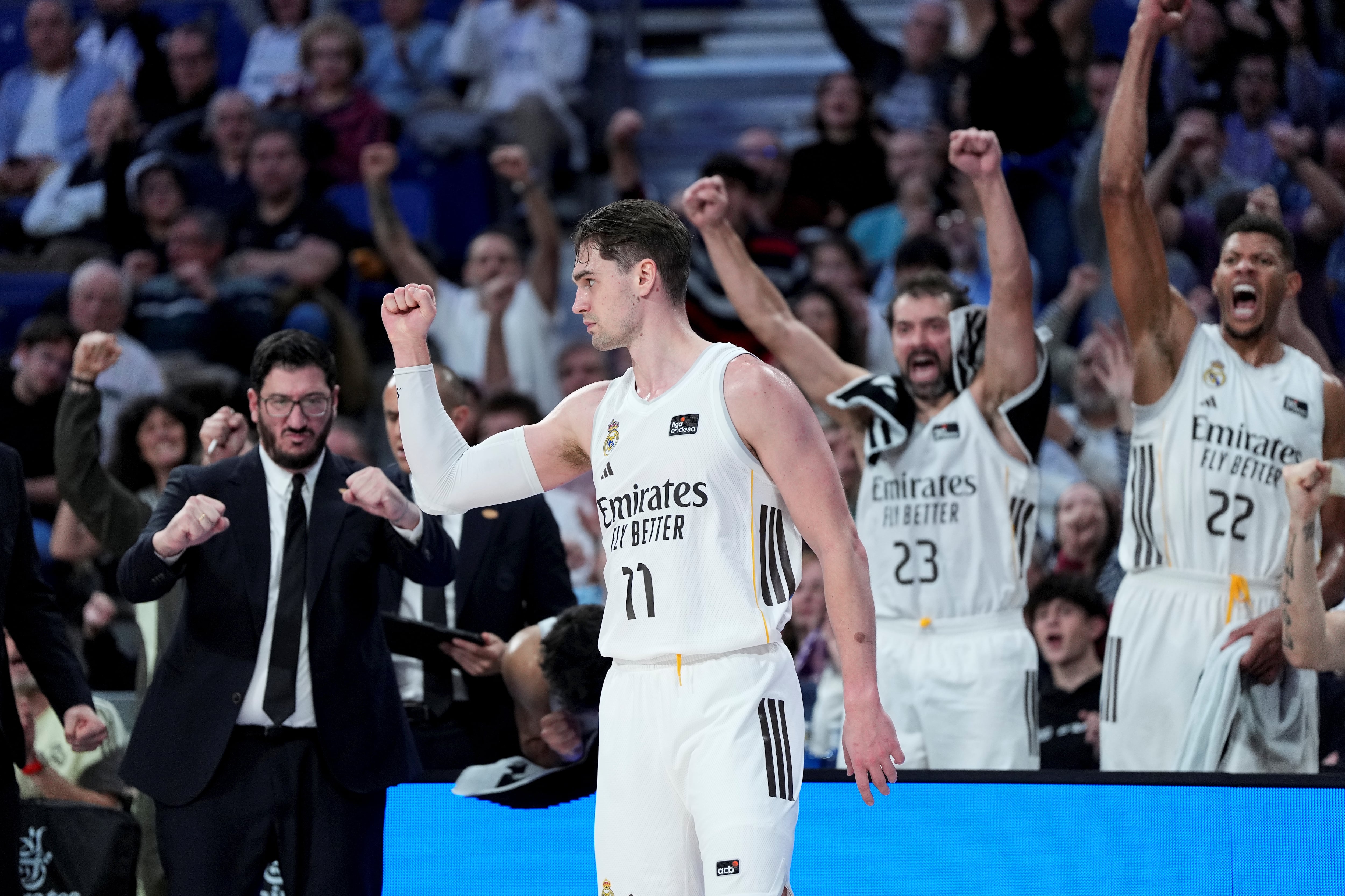 Mario Hezonja, en el Real Madrid-Unicaja de la ACB