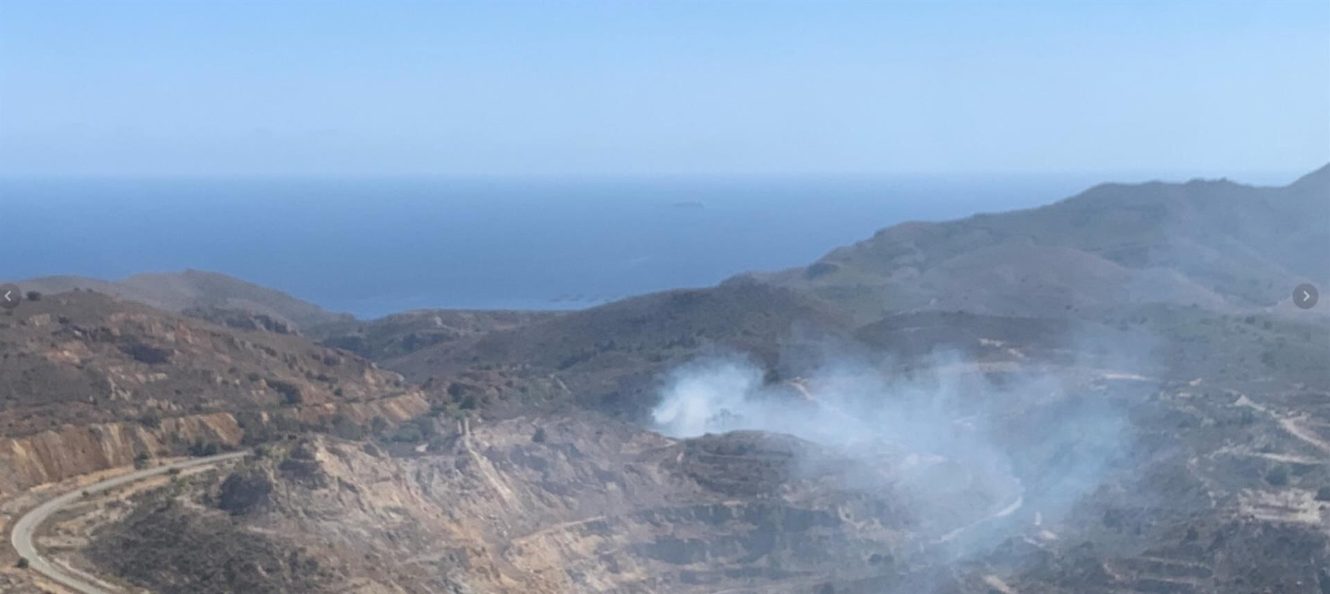 Sofocado un incendio forestal en la carretera de La Unión a Portmán