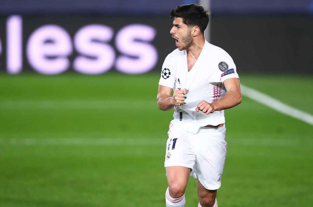 Marco Asensio, en el partido de la Champions ante el Liverpool