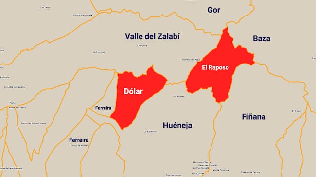 Deslinde de El Raposo, un enclave del municipio de Dólar, en el límite de las provincias de Granada y Almería
