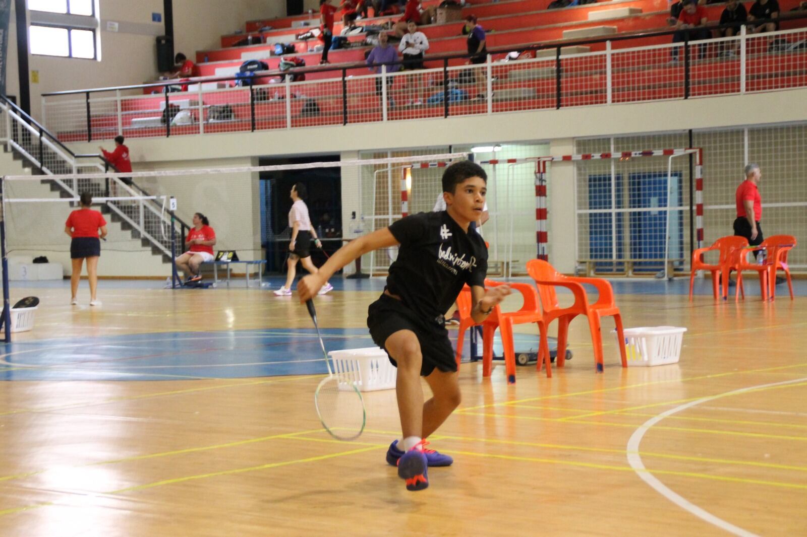 Uno de los jugadores lanzaroteños, en plena competición.