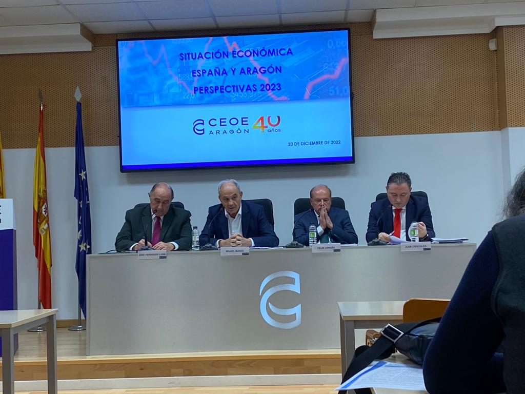 Presentan las previsiones económicas de CEOE Aragón para 2023