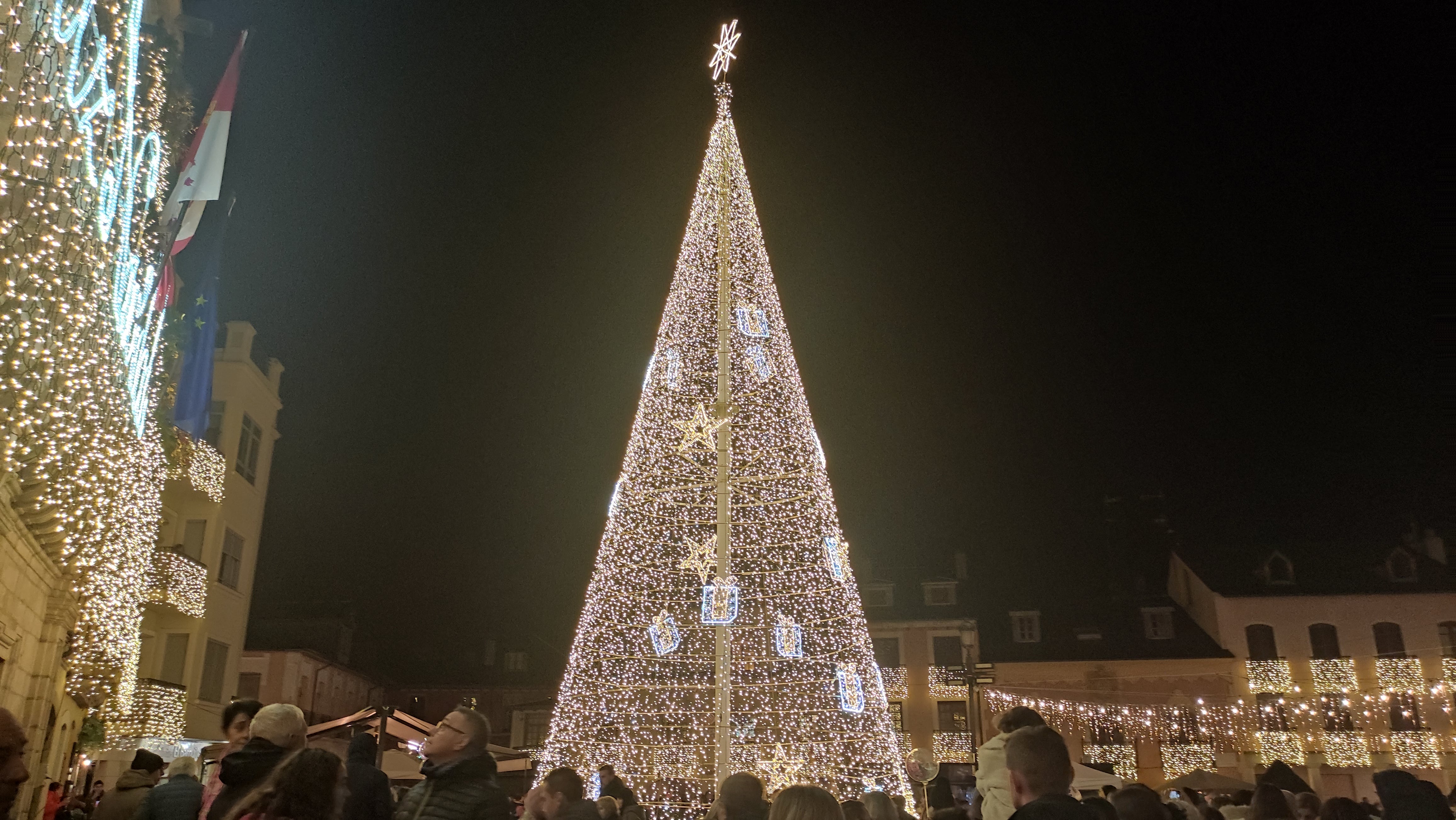 El árbol de Navidad vuelve a presidir la plaza del Ayuntamiento