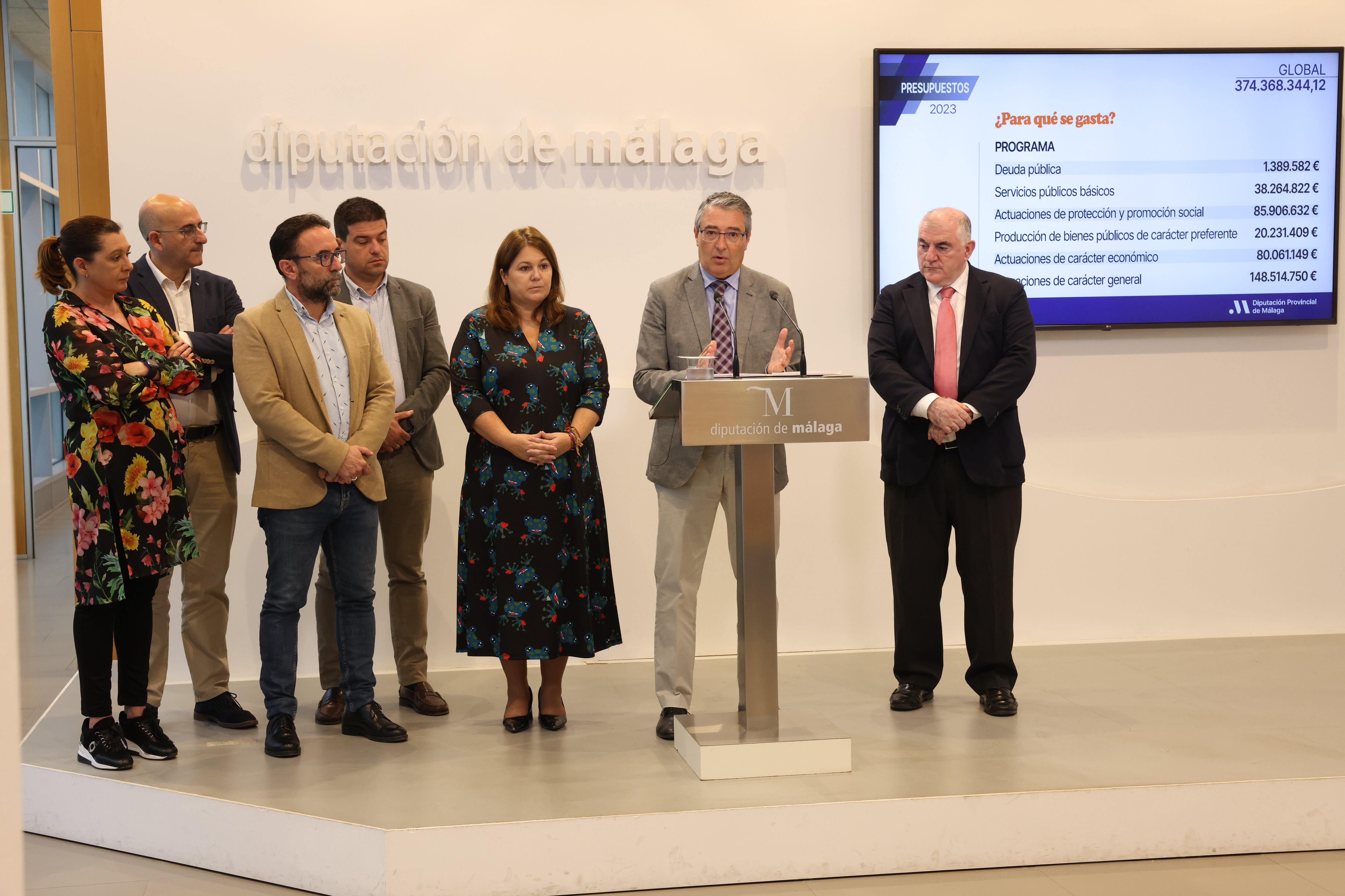 Un momento de la rueda de presentación de las cuentas provinciales de Málaga