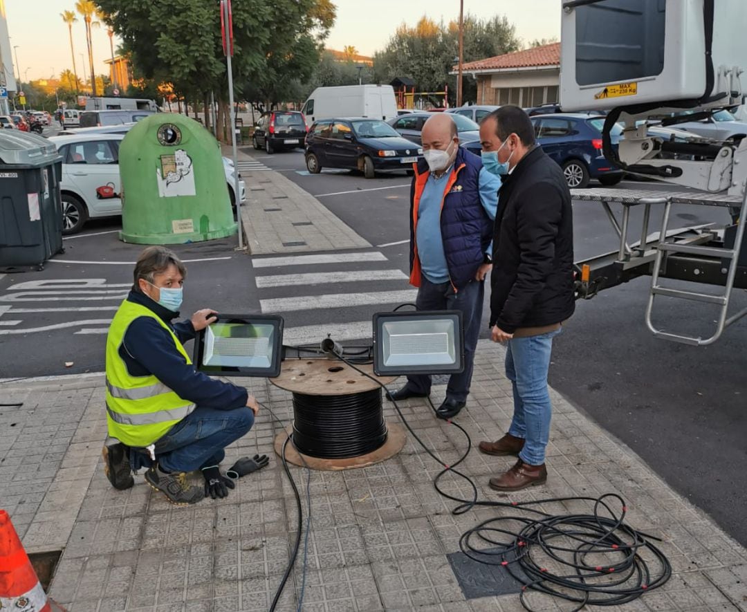 Instalación torre luz la Panderola