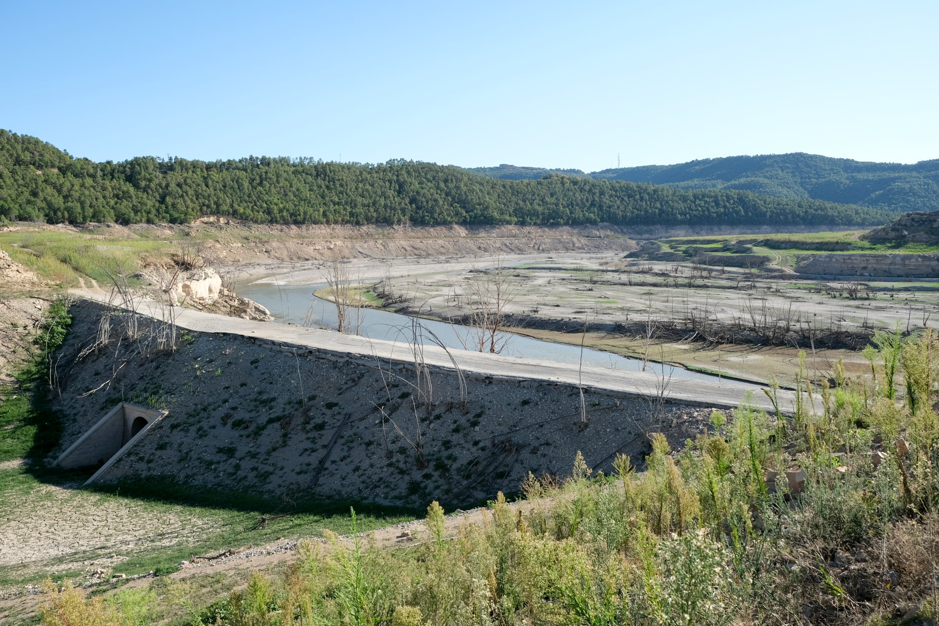 Situación del embalse de Rialb, en el término municipal de Tiurana (Lleida).