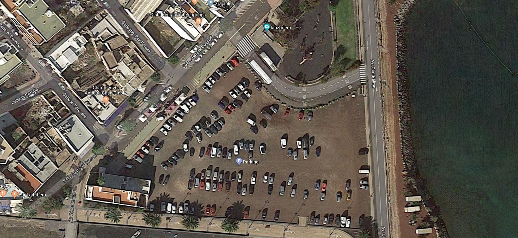 Vista aérea del solar de Ginory.