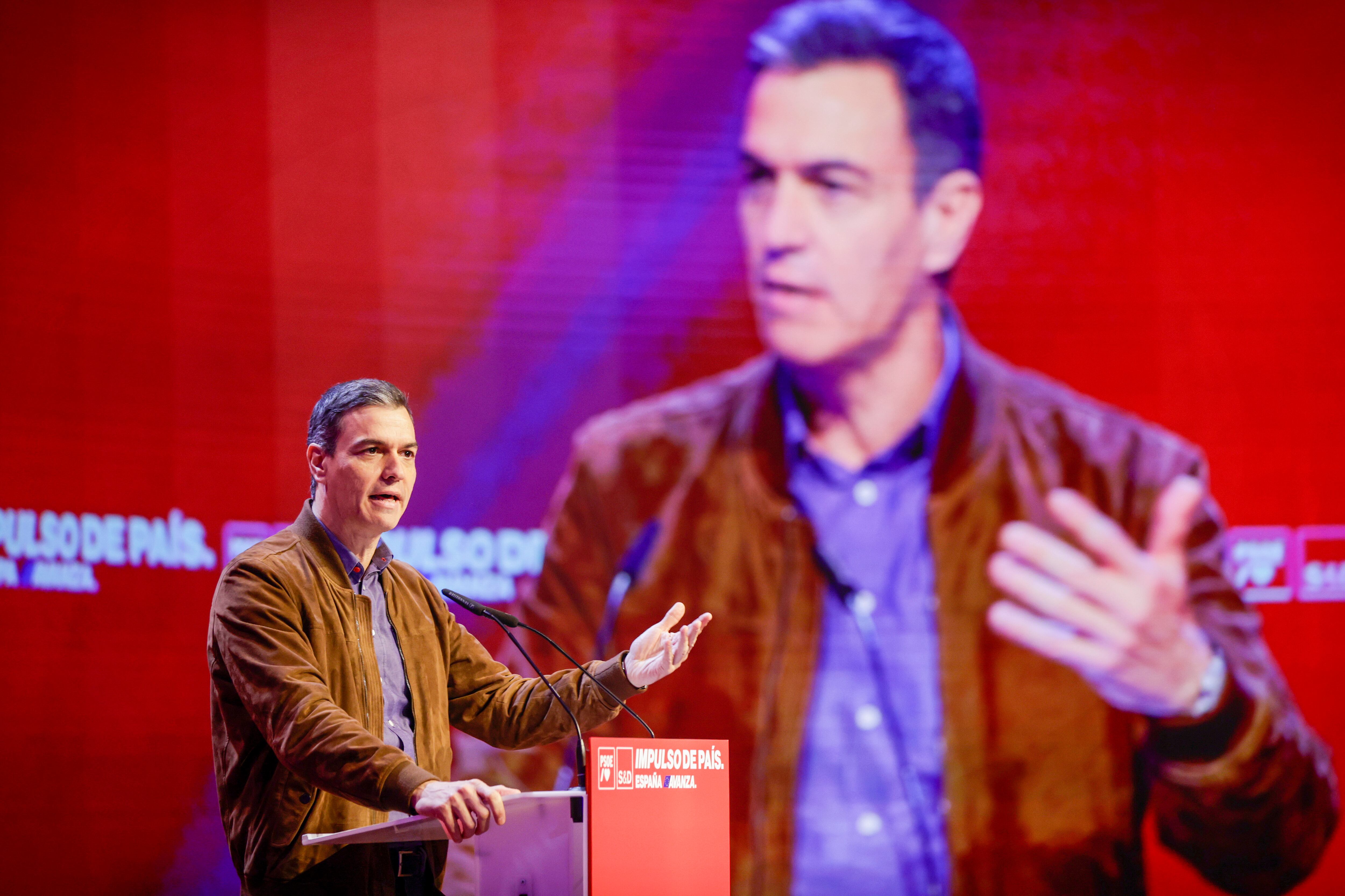 El presidente del Gobierno y líder del PSOE, Pedro Sánchez durante la clausura de la convención del partido que se ha celebrado este domingo en A Coruña.