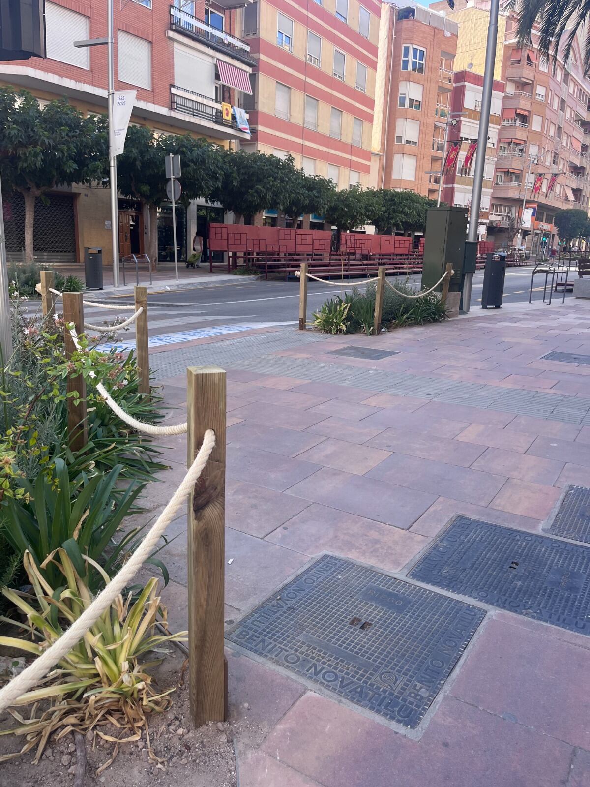 Espacios con fuentes y jardines