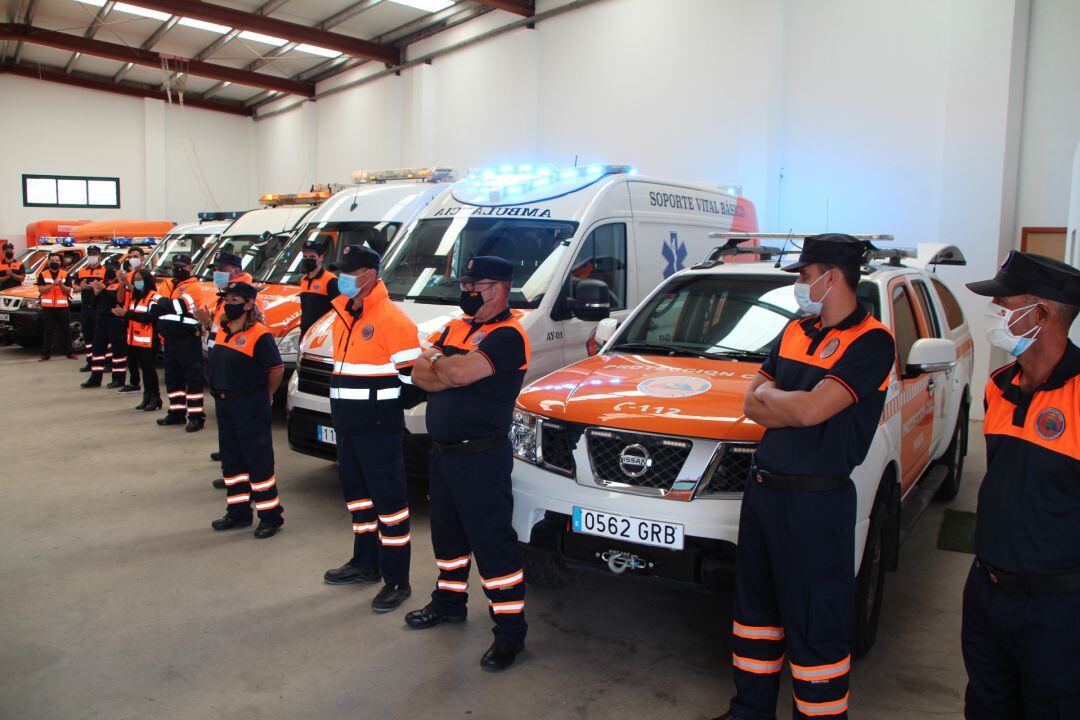 Voluntarios de Protección Civil de Yaiza.