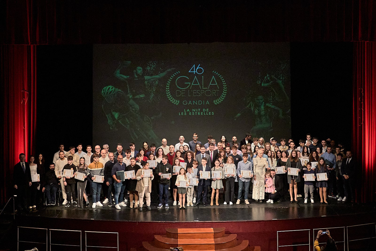 Todos los premiados y autoridades en la 46º Gala de l&#039;Esports de Gandia