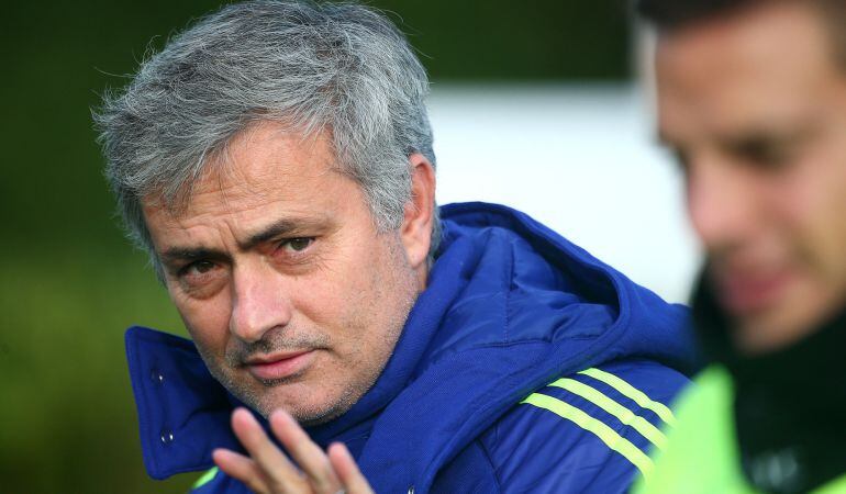 Mourinho, durante un entrenamiento