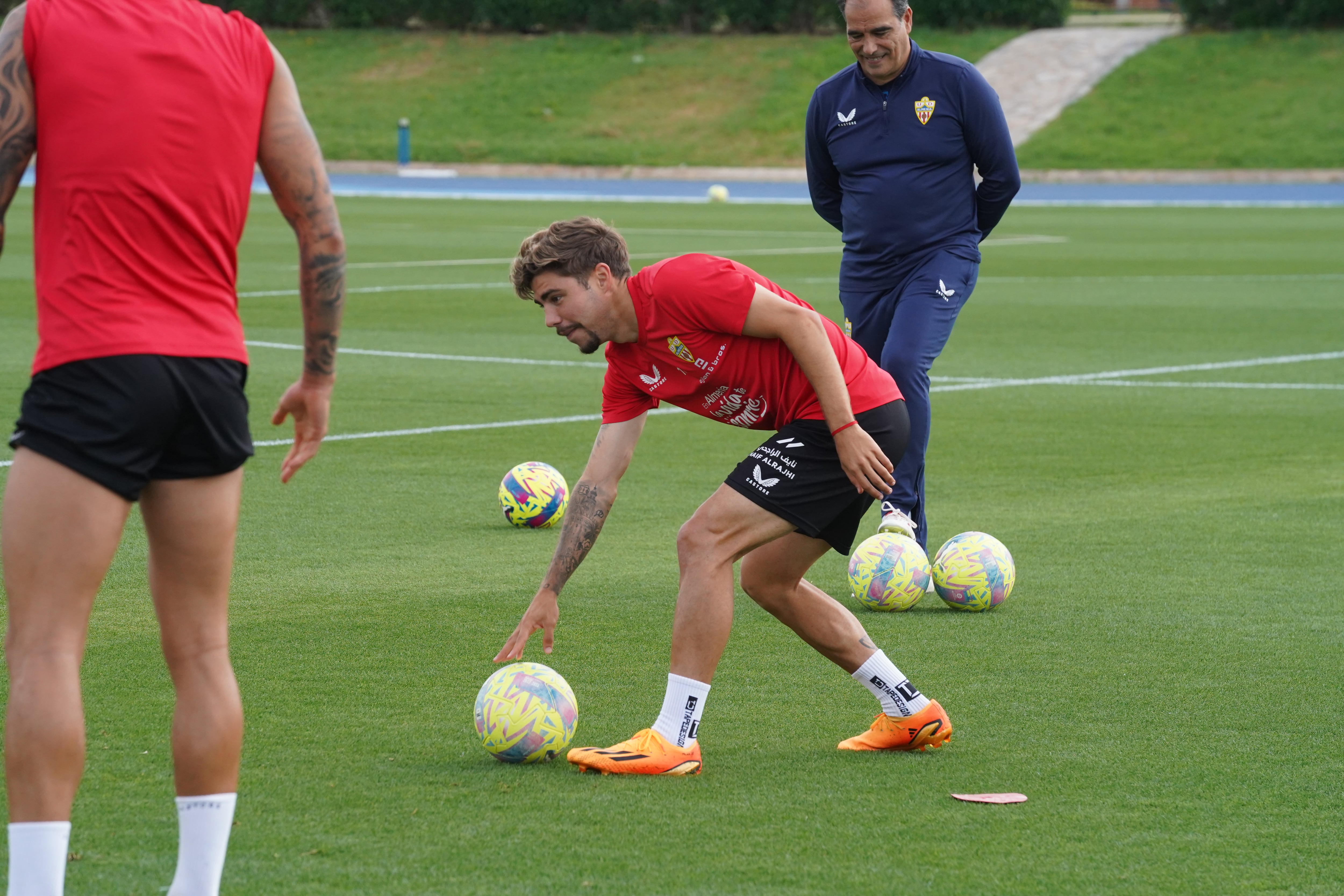 Pozo en el entrenamiento de este jueves en el Anexo.