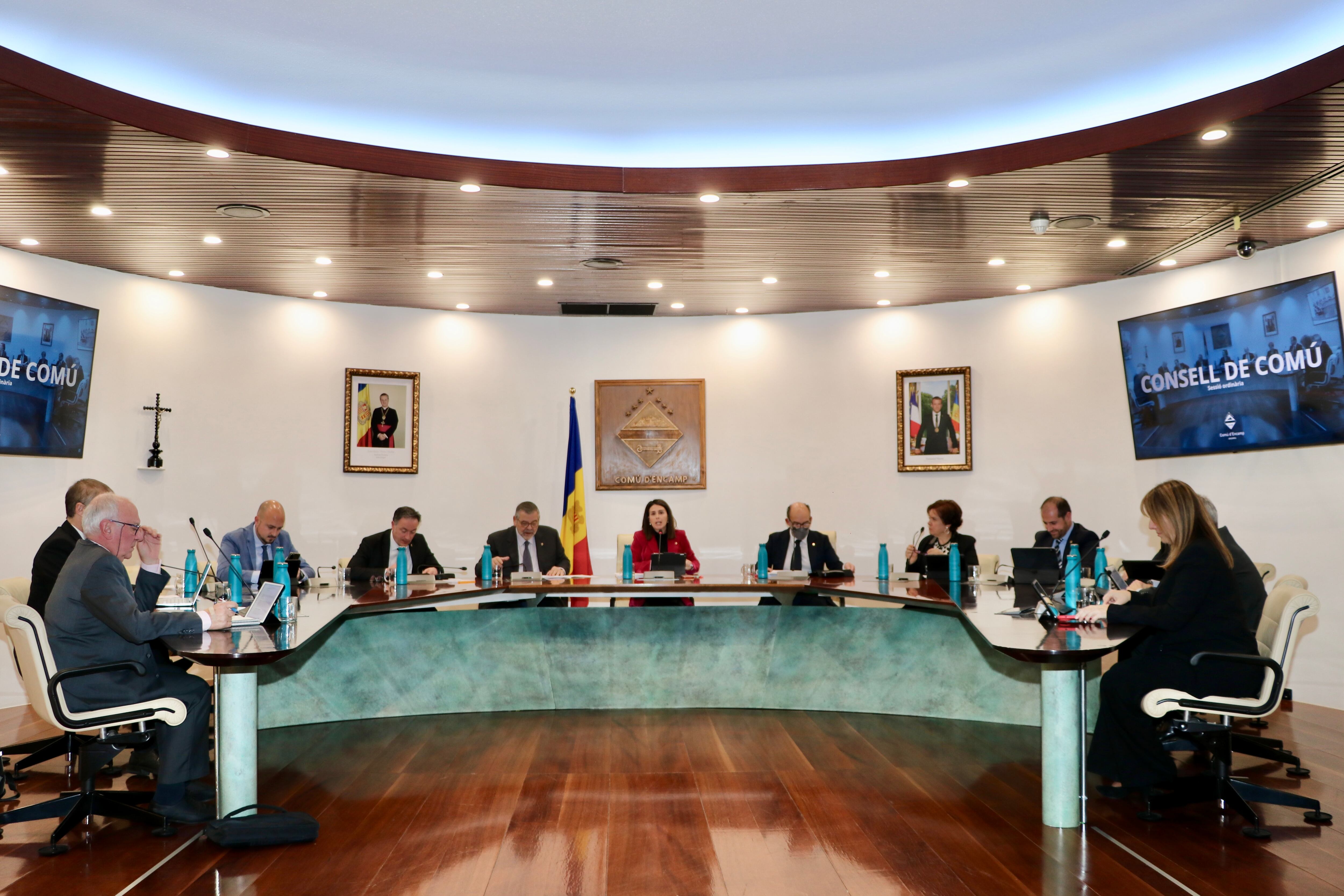 Un instant de la Sessió de Consell de Comú d'Encamp d'avui.