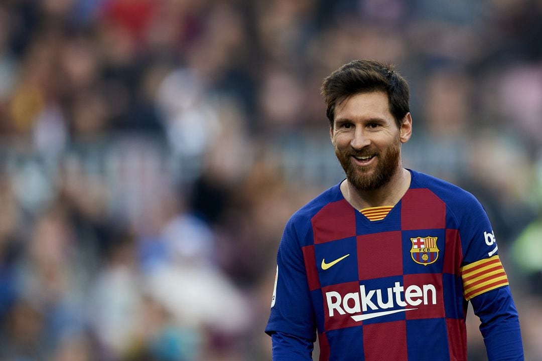 Lionel Messi con la camiseta del Barça