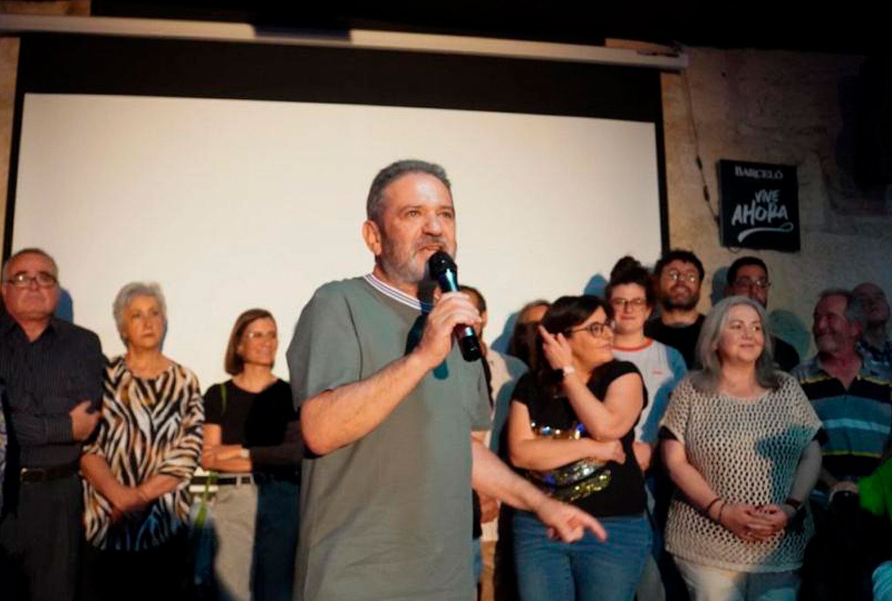 Sergi Rodríguez, durante el acto de presentación de la lista electoral de Guanyar Alcoi para las Elecciones Municipales de 2023