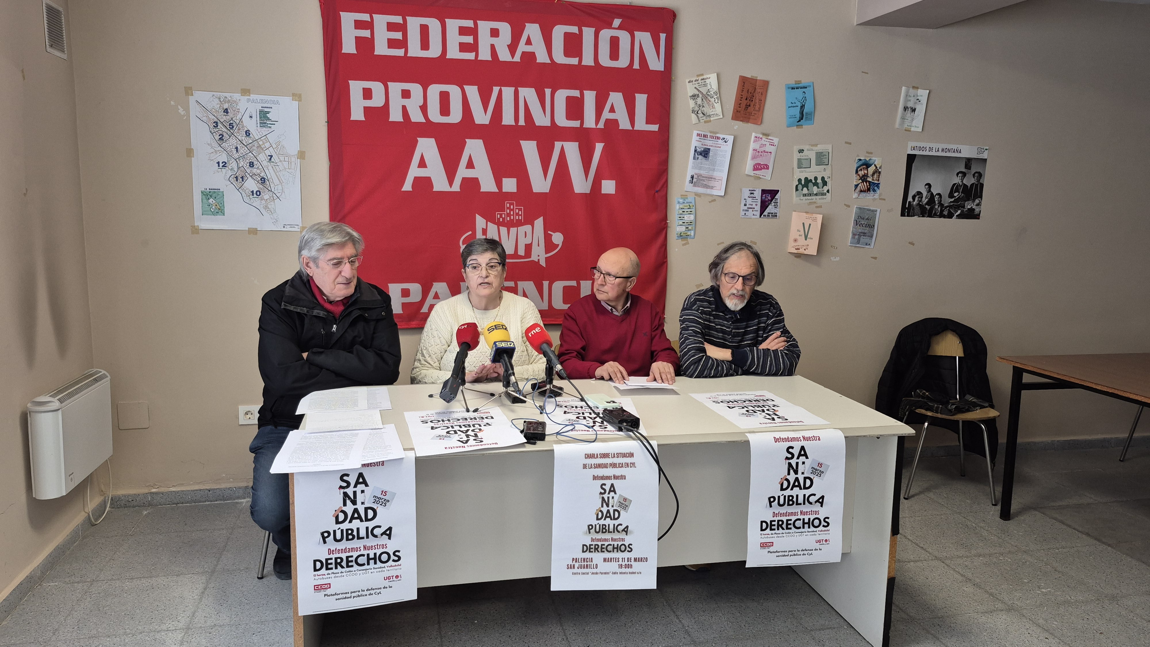 Las Asociaciones de Vecinos celebran una charla sobre la situación de la sanidad pública como previa a la manifestación del 15 de marzo