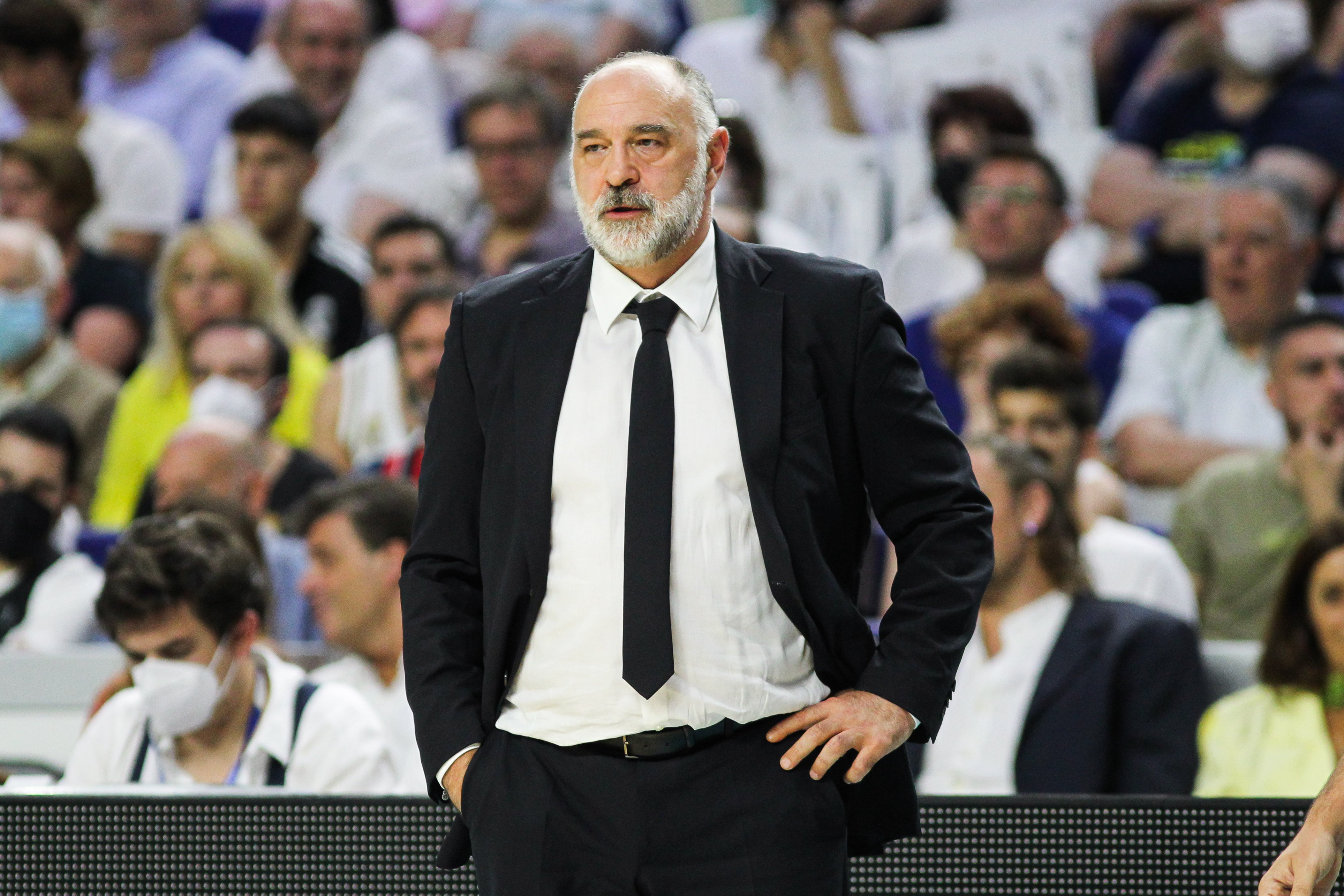 Pablo Laso, durante su último partido como entrenador del Real Madrid, el pasado 5 de junio.