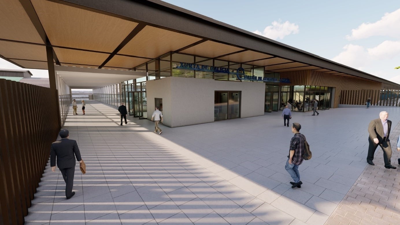 Estación de bus de la intermodal de A Coruña