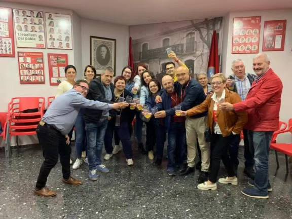 El PSOE en la noche electoral