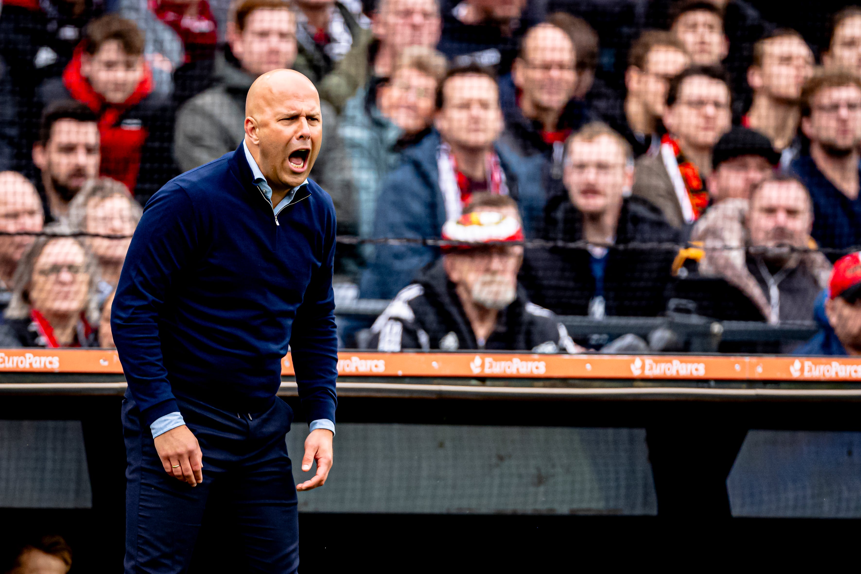 Arne Slot, durante un partido con el Feyenoord