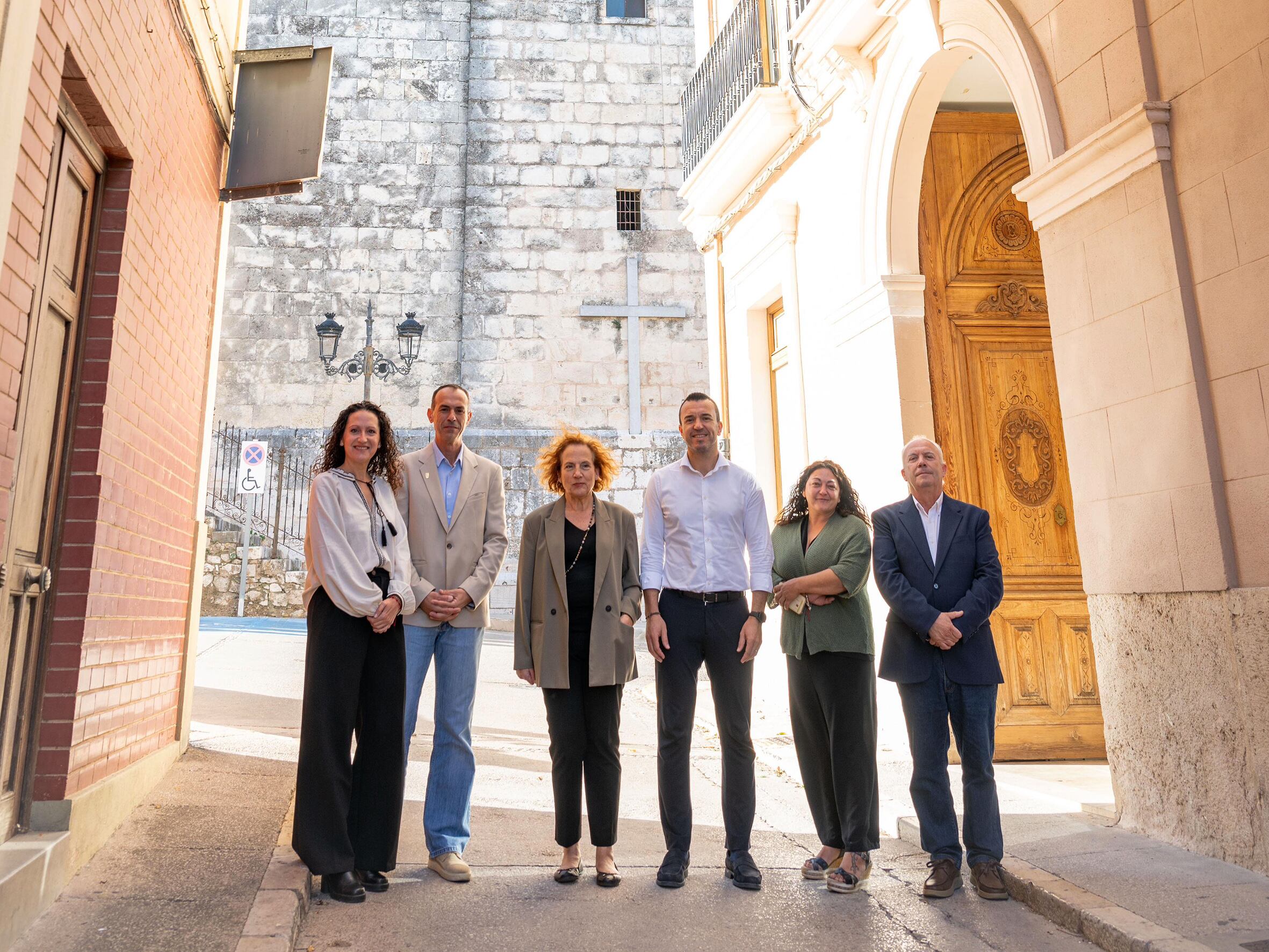 Visita a Enguera del President de la Diputació, Vicent Mompó