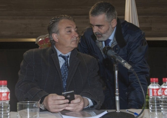 Harry y Berdejo, durante una Junta de Accionistas del Racing