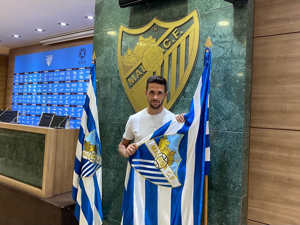 Nélson Monte en su presentación con el Málaga