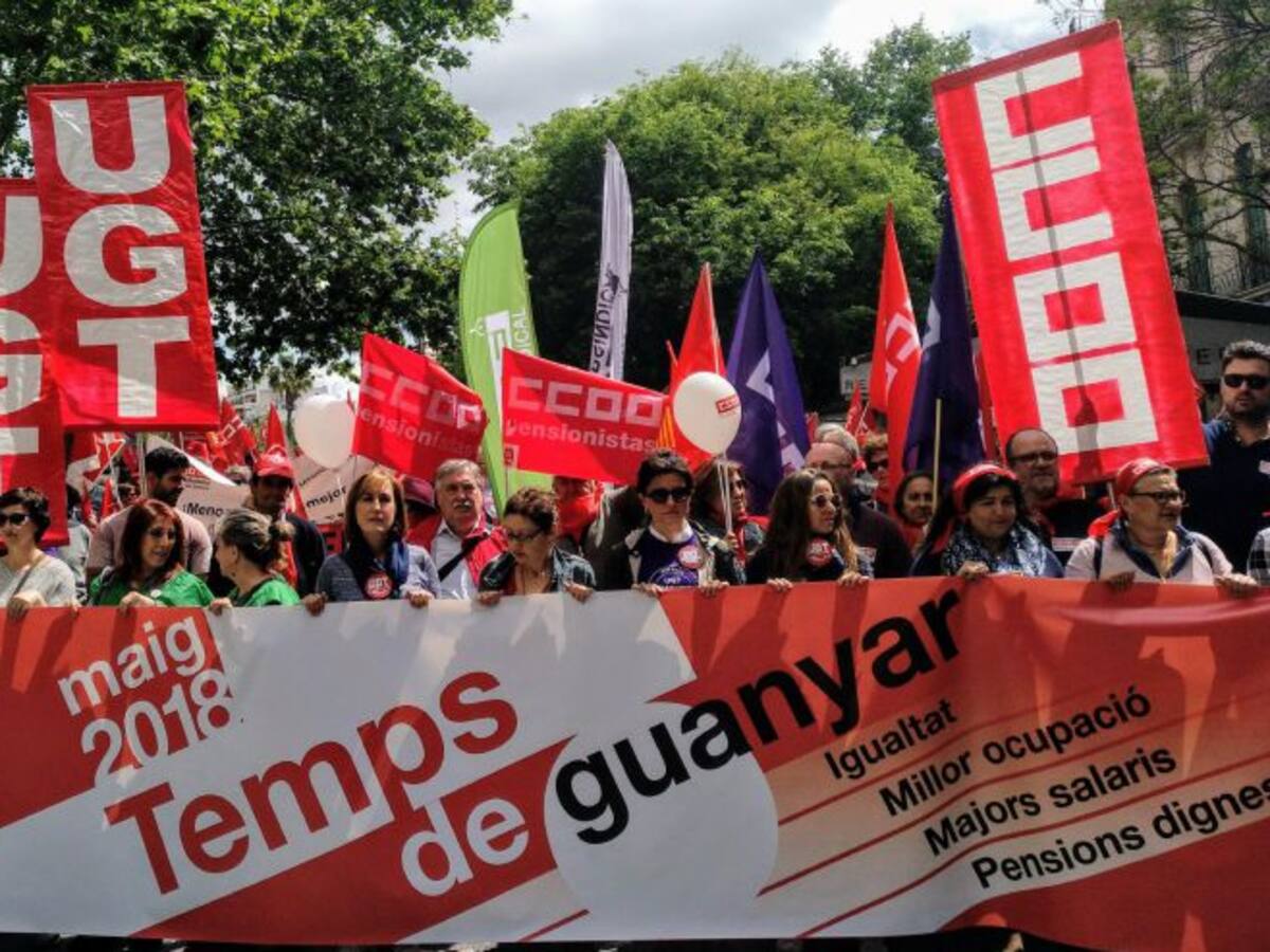 Las mujeres trabajadoras encabezan la manifestación del 1 de Mayo en Palma