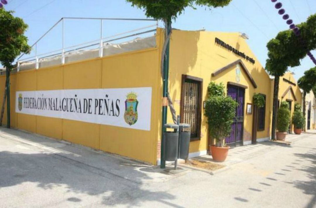 Caseta de la Federación de Peñas en el real de la feria de Málaga