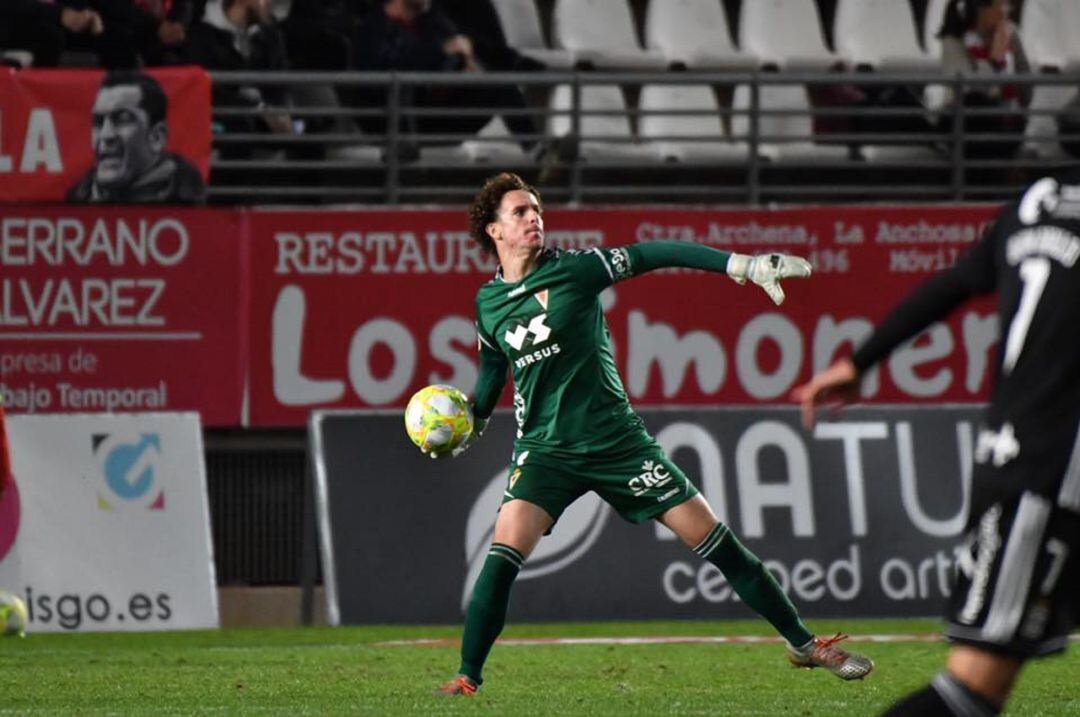 Alberto Lejárraga con la camiseta del Real Murcia