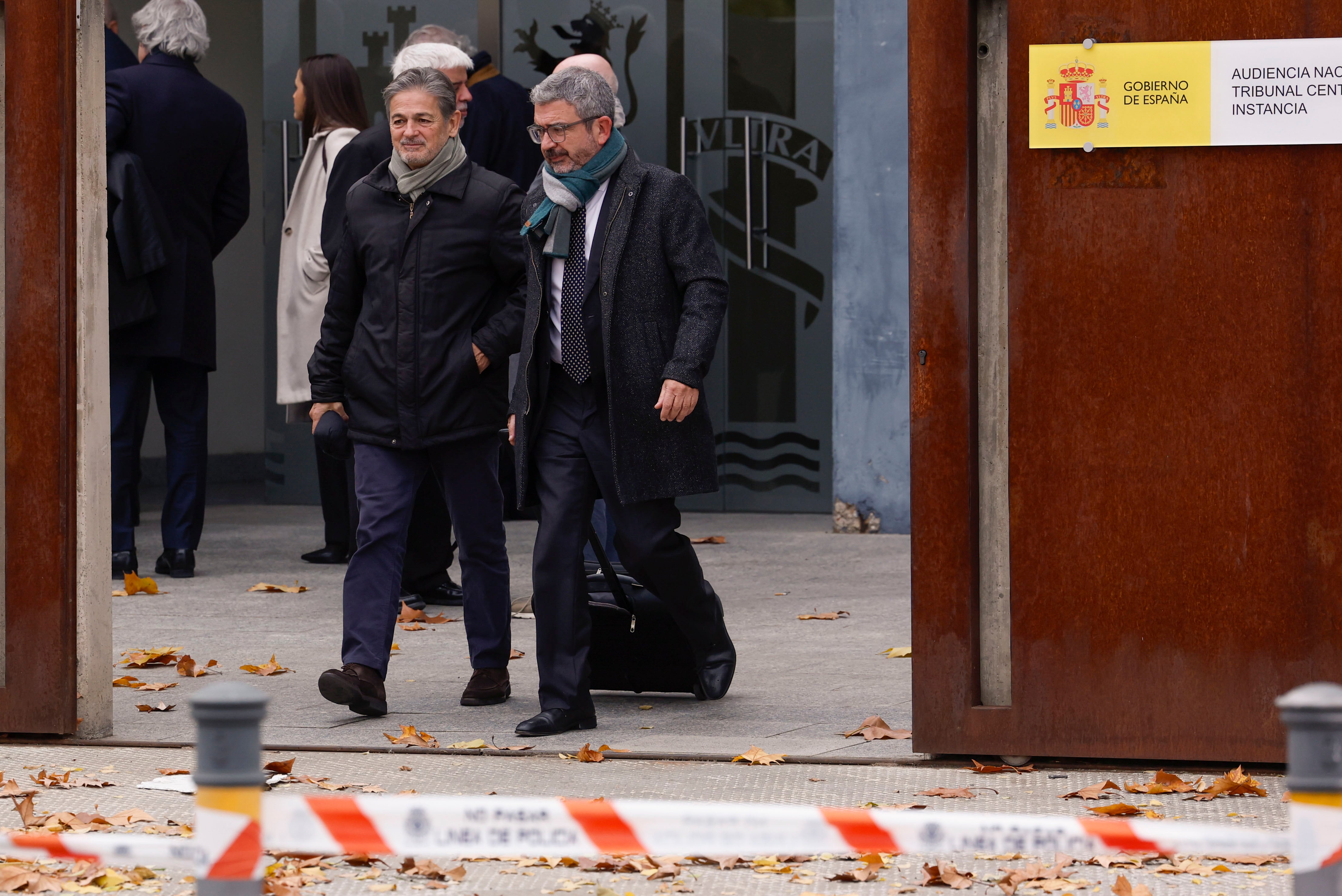 Oriol Pujol a la sortida del primer dia del judici a l'Audència Nacional contra la seva família