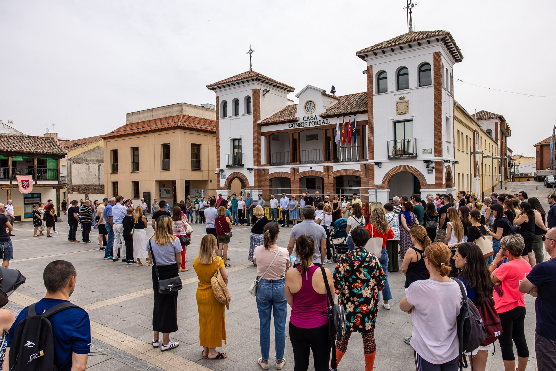 Imagen de la concentración, el pasado viernes, en solidaridad con la familia y amigos de la víctima