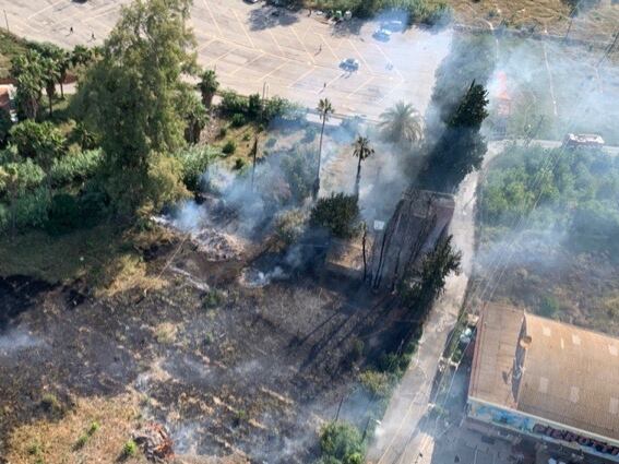 Zona incendio en la Fica