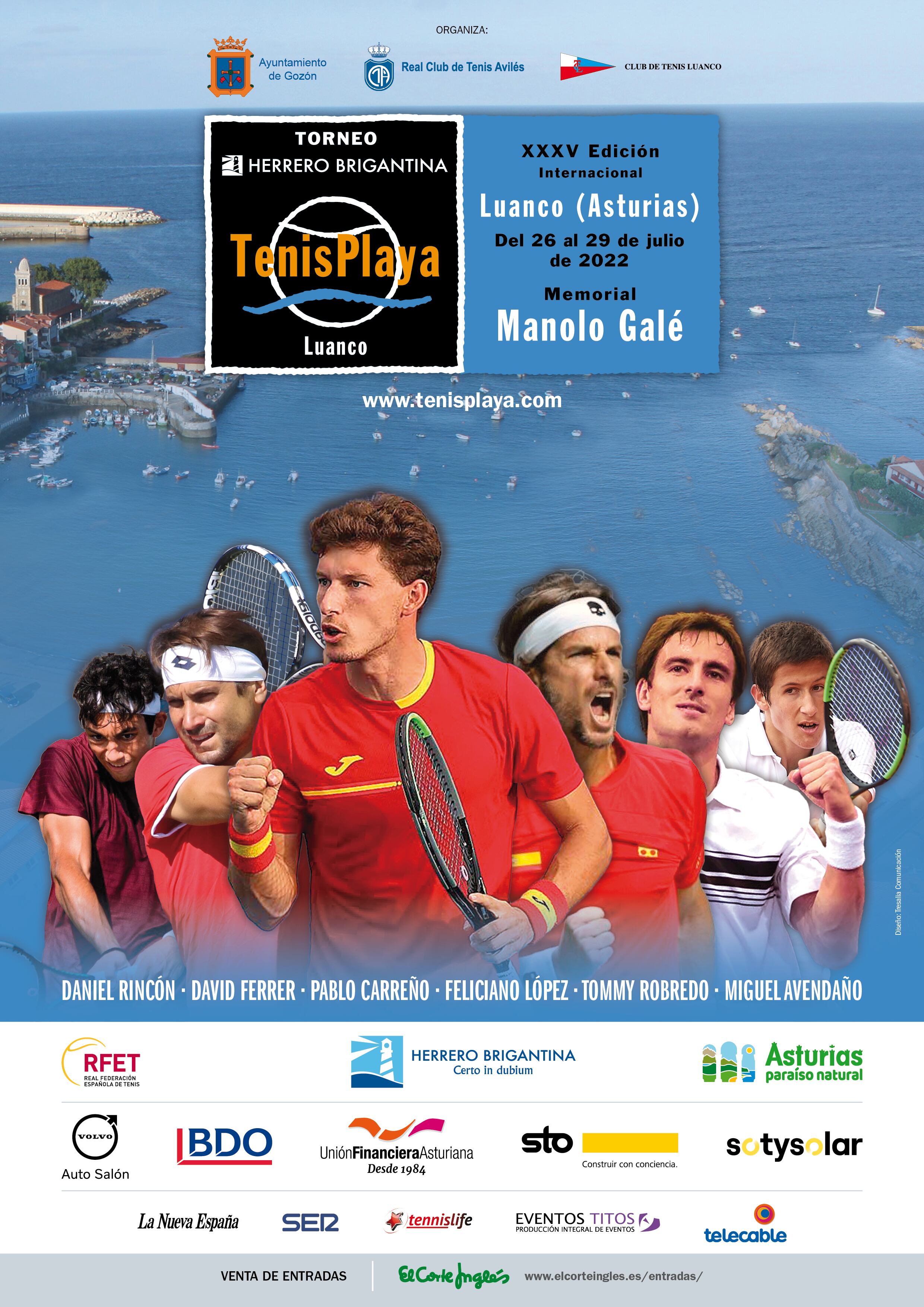 Cartel del XXXV Torneo de Tenis Playa de Luanco.