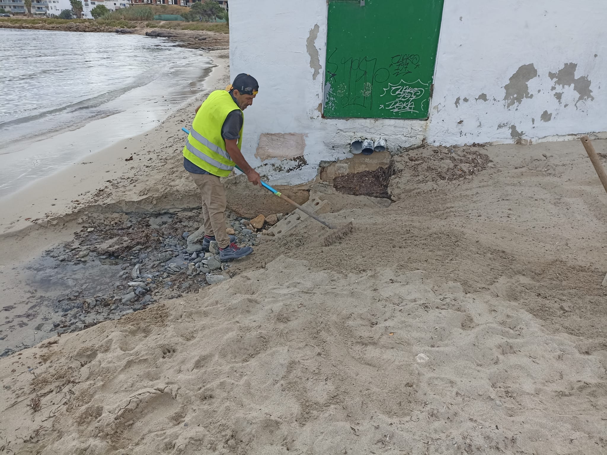 Imagen del Ayuntamiento de Sant Josep sobre la limpieza de la zona