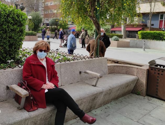 Paloma Salas, en la Plaza del Pilar