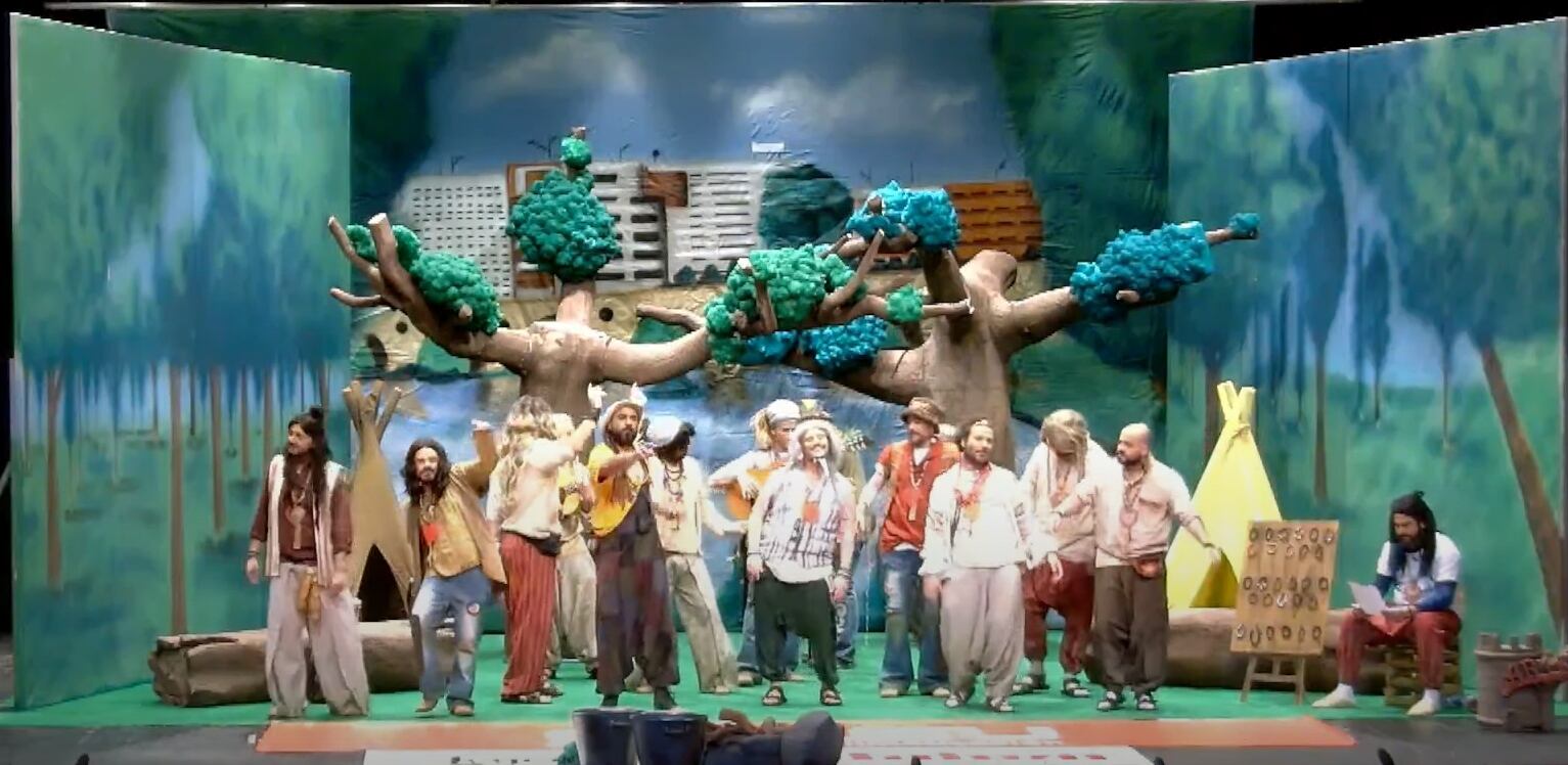 Murga Water Closet actuando en Badajoz