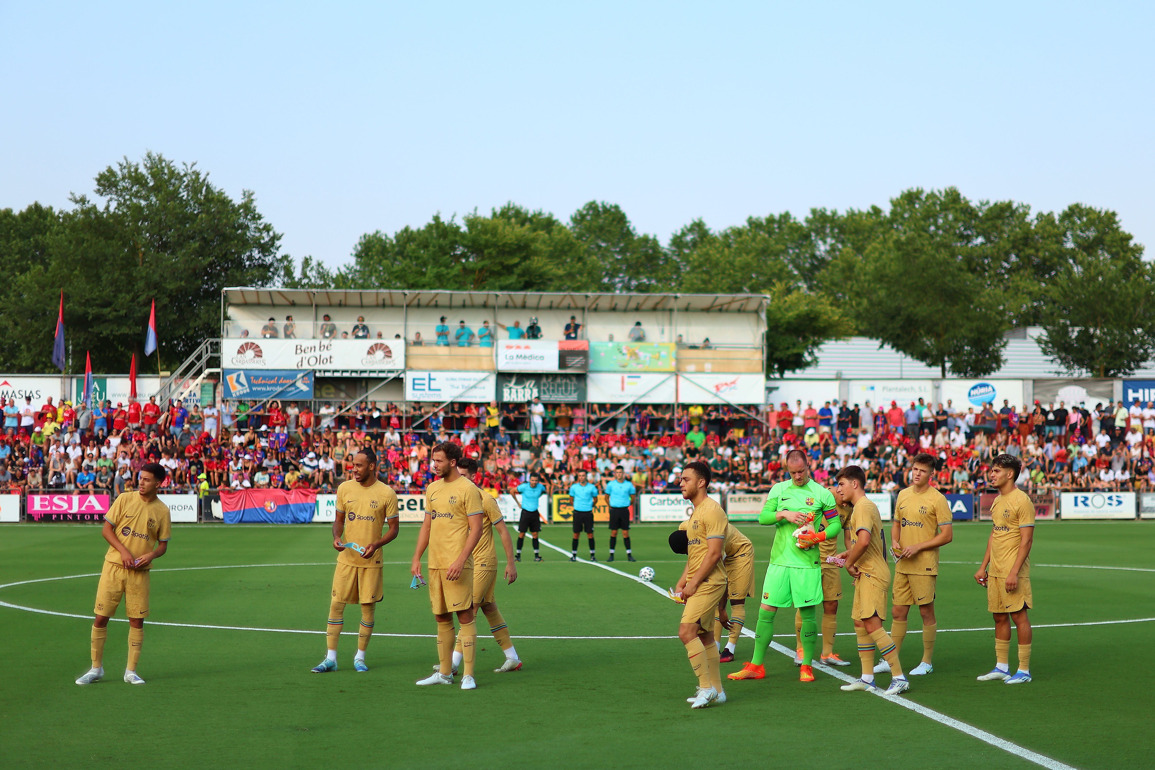 El FC Barcelona antes de disputar el primer partido de temporada