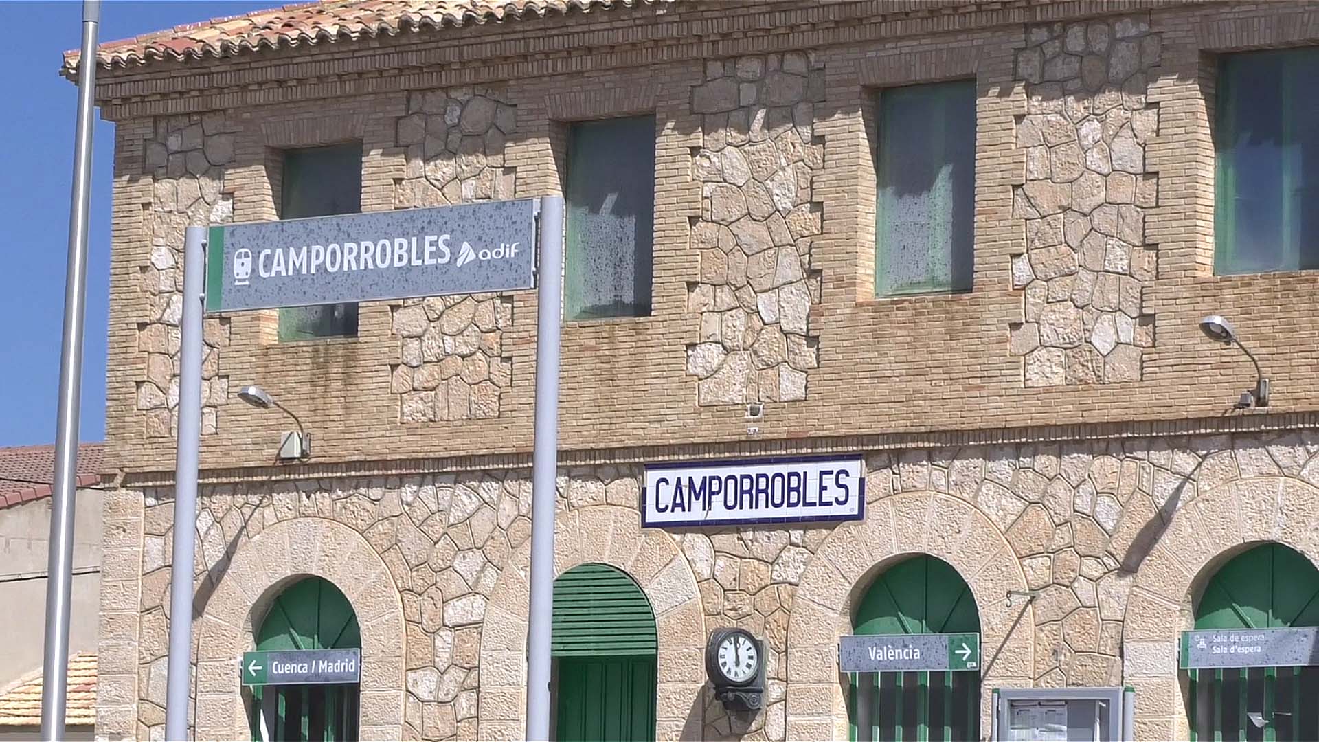 Vista de la estación de tren de Camporrobles