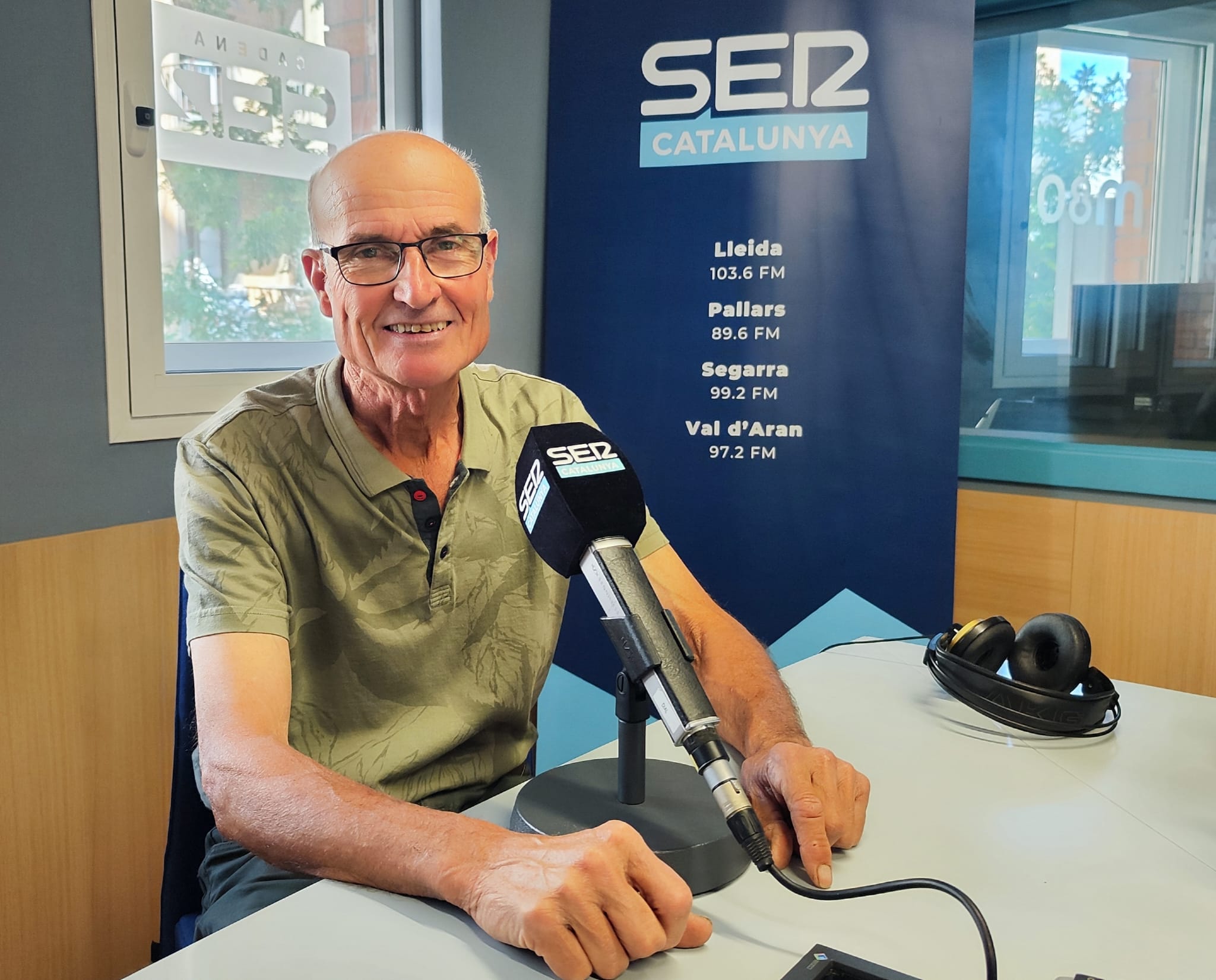 Un moment de l&#039;entrevista a Manel Macarulla a Ràdio Lleida.