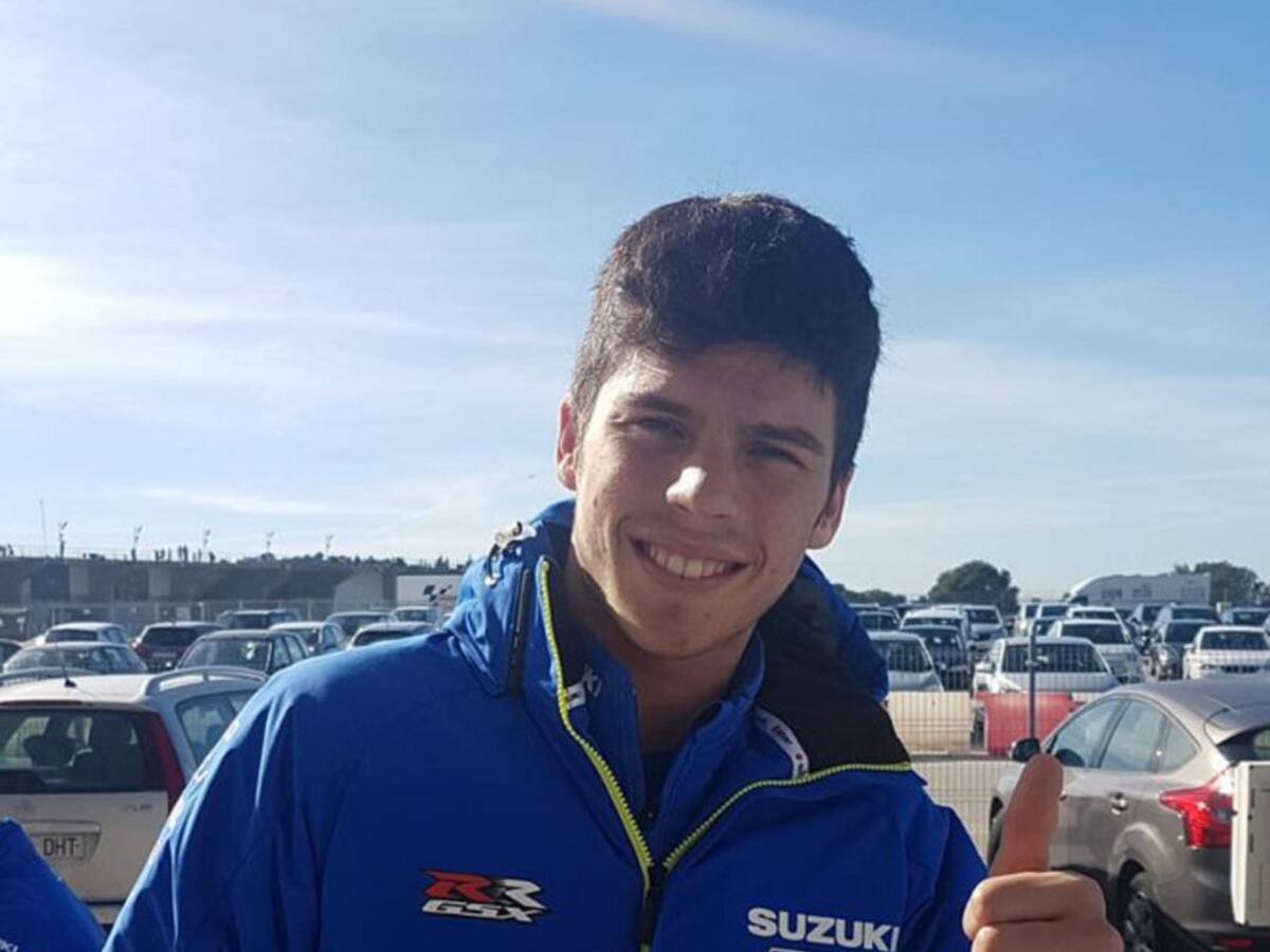 Susto de Joan Mir en las pruebas de Jerez