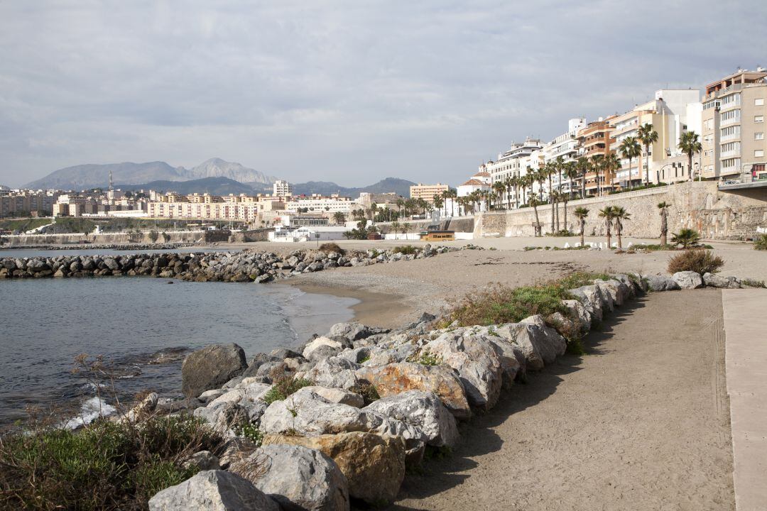 La playa de la calle Independencia de Ceuta