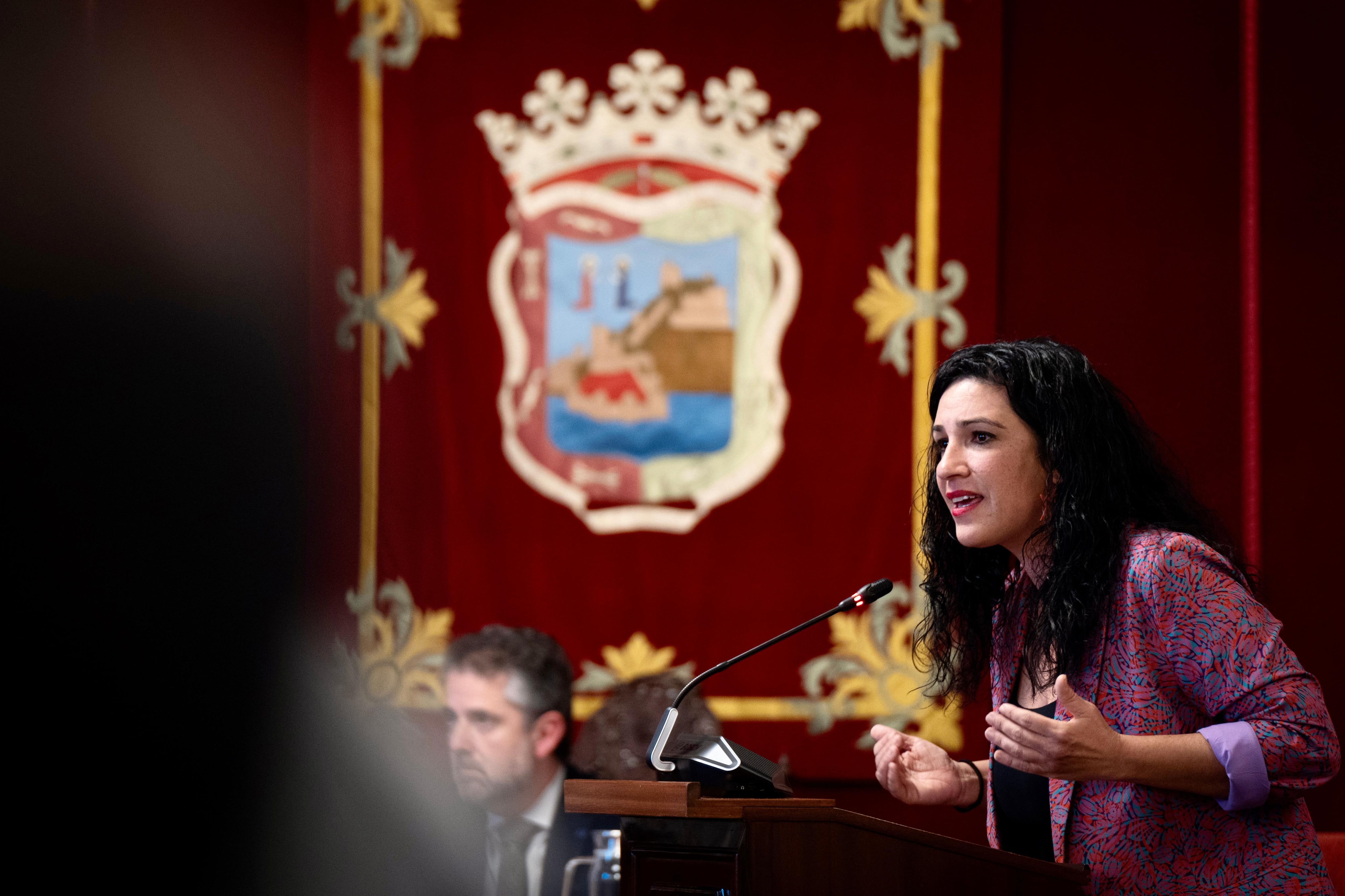 La portavoz de Con Málaga, Toni Morillas, durante el Debate del Estado de la Ciudad (Ayuntamiento de Málaga).